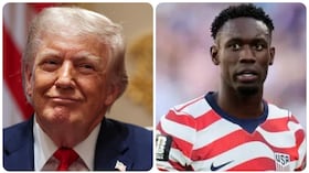 Donald Trump y Folarin Balogun