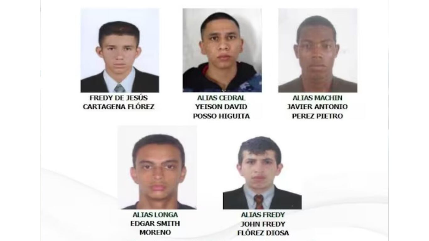 Cartel de los más buscados del Suroeste de Antioquia.