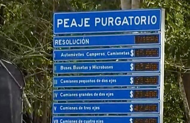 En el peaje Purgatorio en Montería aumentó la tarifa casi 2.000