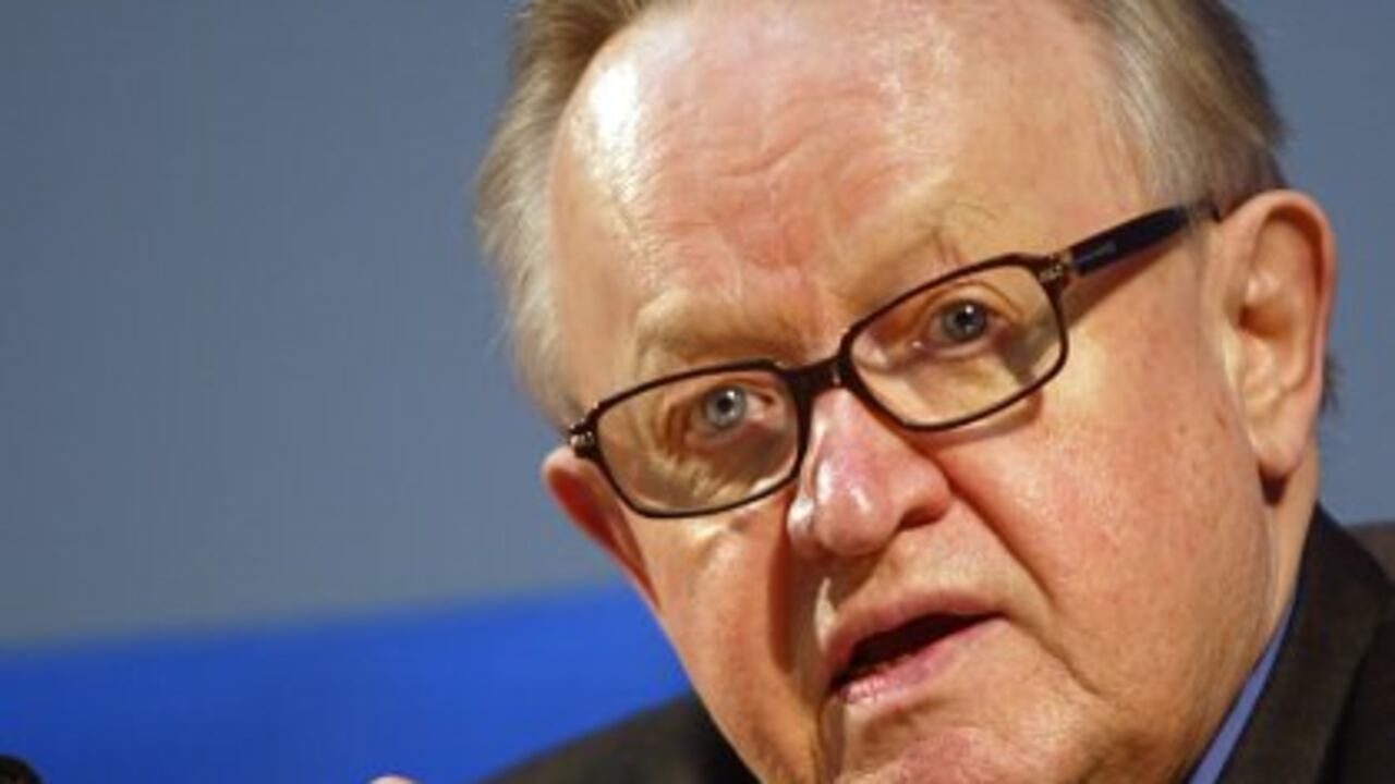 Ex presidente finlandés Martti Ahtisaari, Premio Nobel de Paz 2008. (Foto: AP)