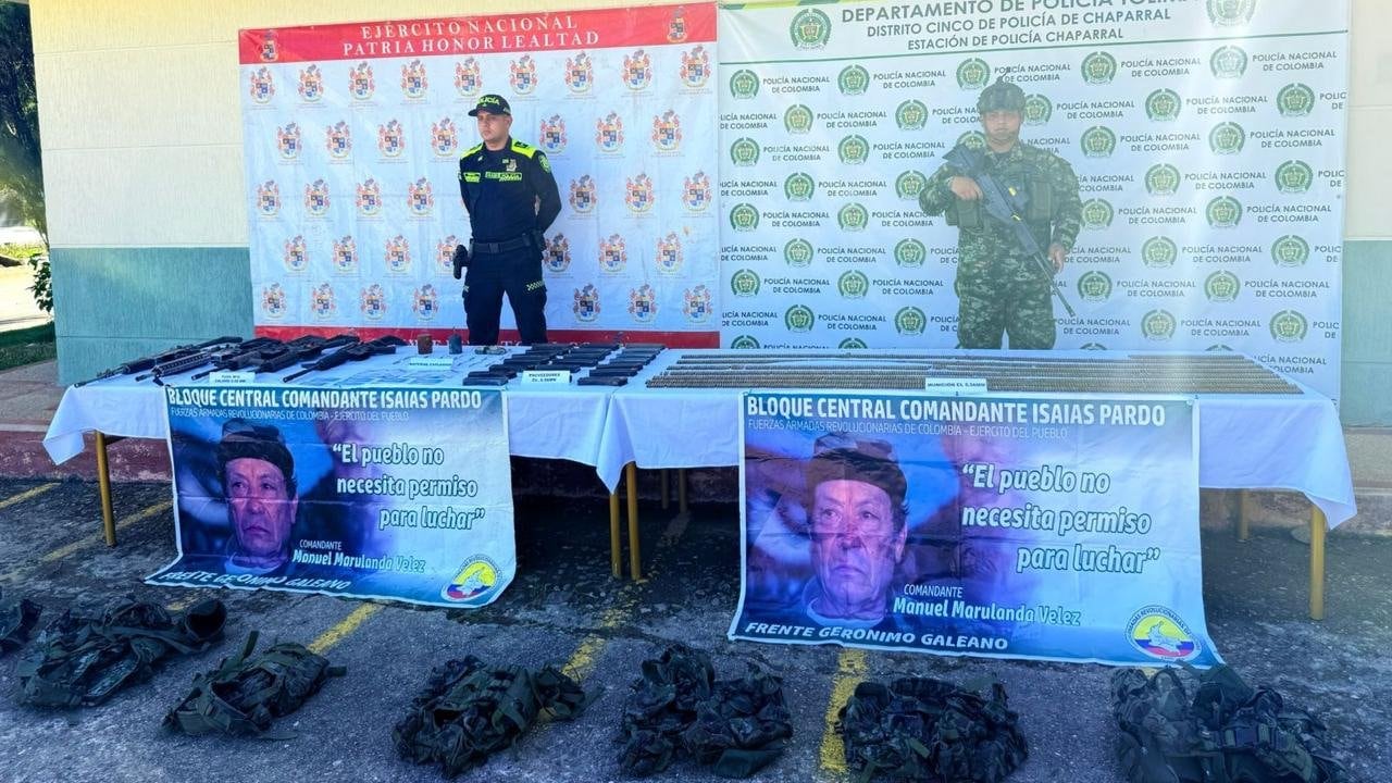 Ejército incauta armamento de disidencias a pocos días de las elecciones.