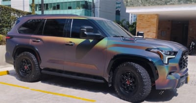 Camioneta Toyota entregada por Misael Cadavid, testigo en escándalo de corrupción del Área Metropolitana del Valle de Aburrá.