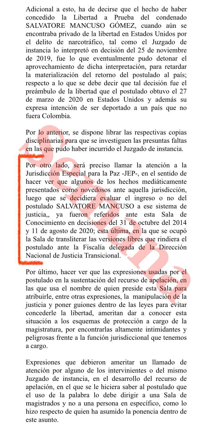 Fallo Salvatore Mancuso