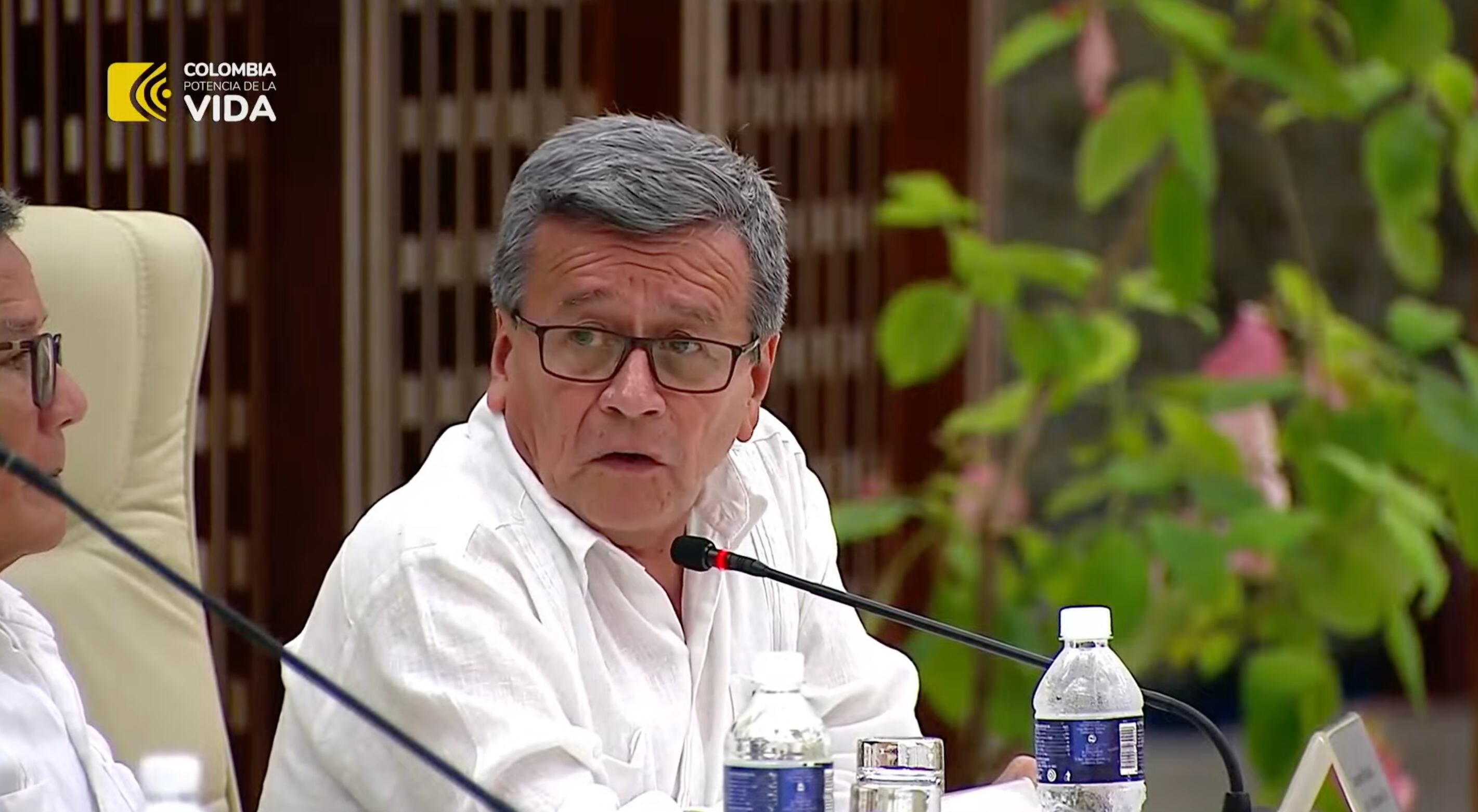 Pablo Beltrán, jefe de la delegación del ELN.