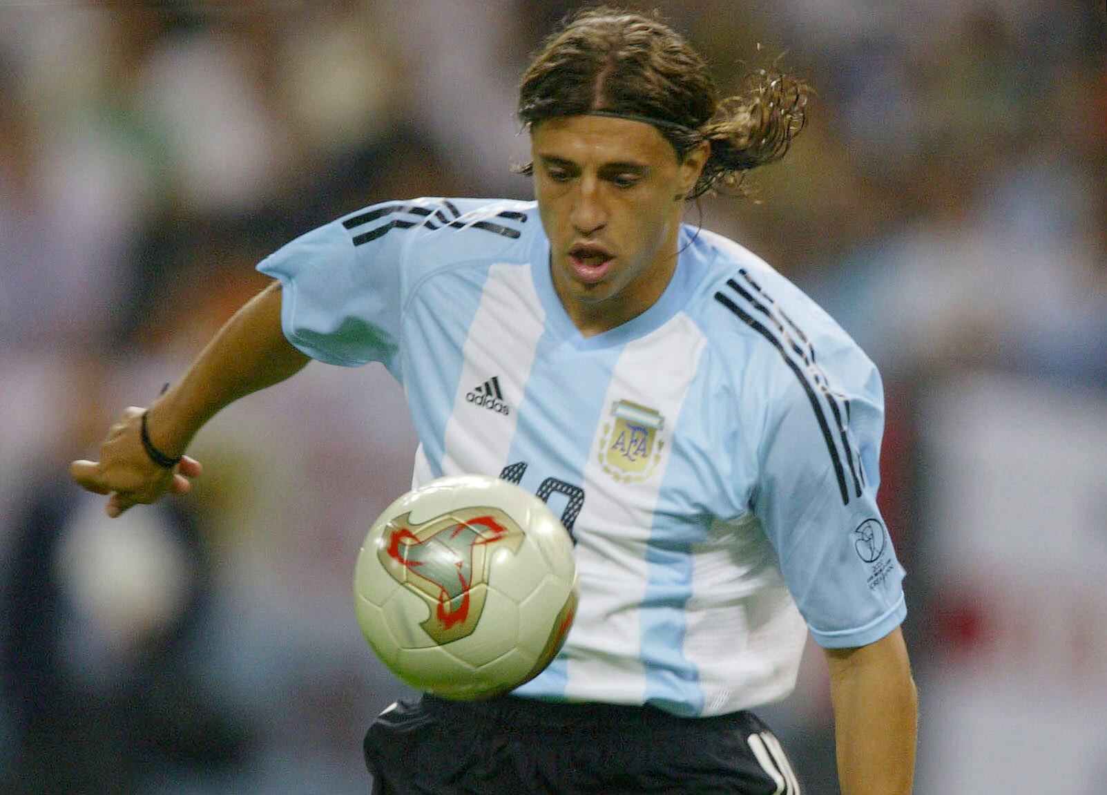 Hernán Crespo le marcó a Colombia en Barranquilla.