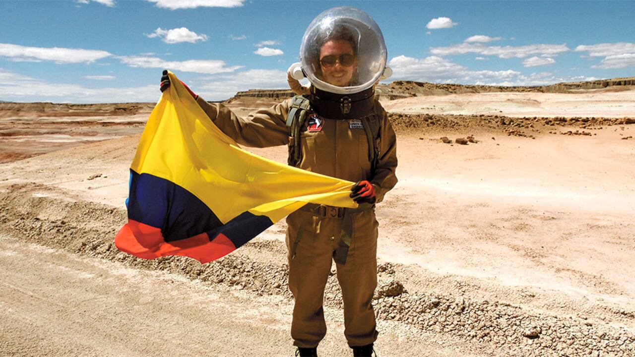 El colombiano Camilo Reyes en la Mars Desert Research Station en Utah, Estados Unidos