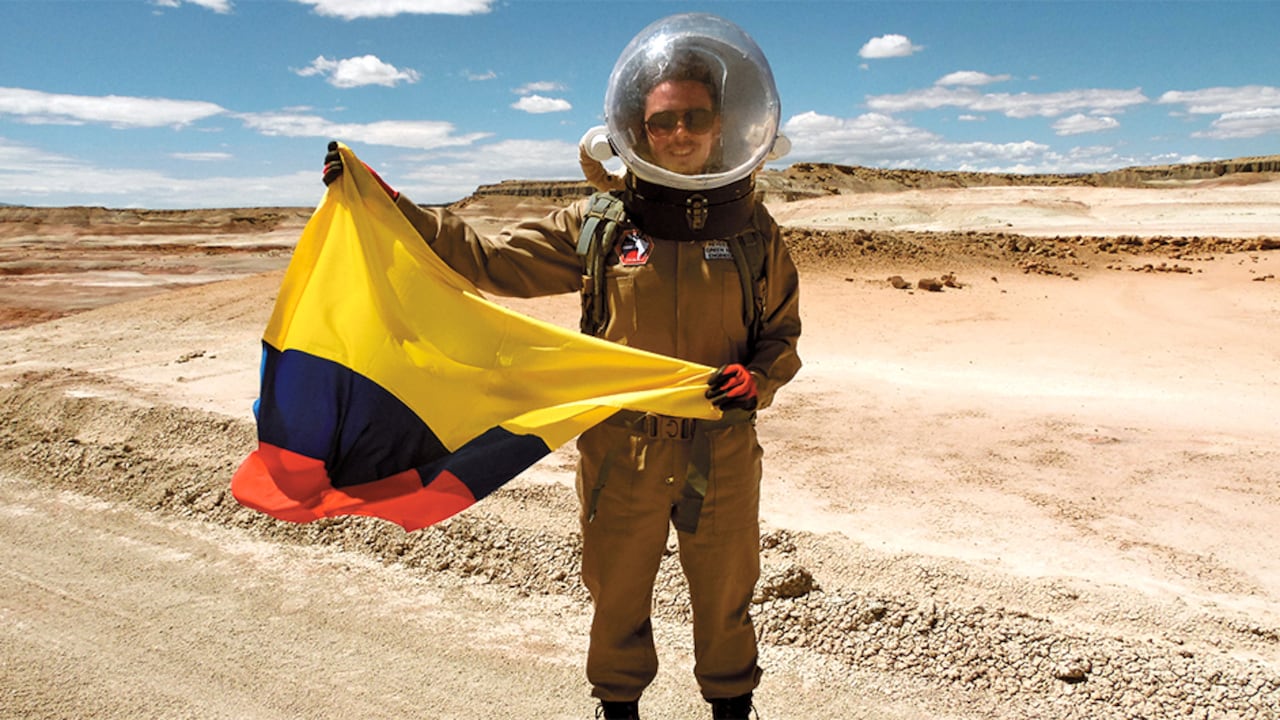 El colombiano Camilo Reyes en la Mars Desert Research Station en Utah, Estados Unidos
