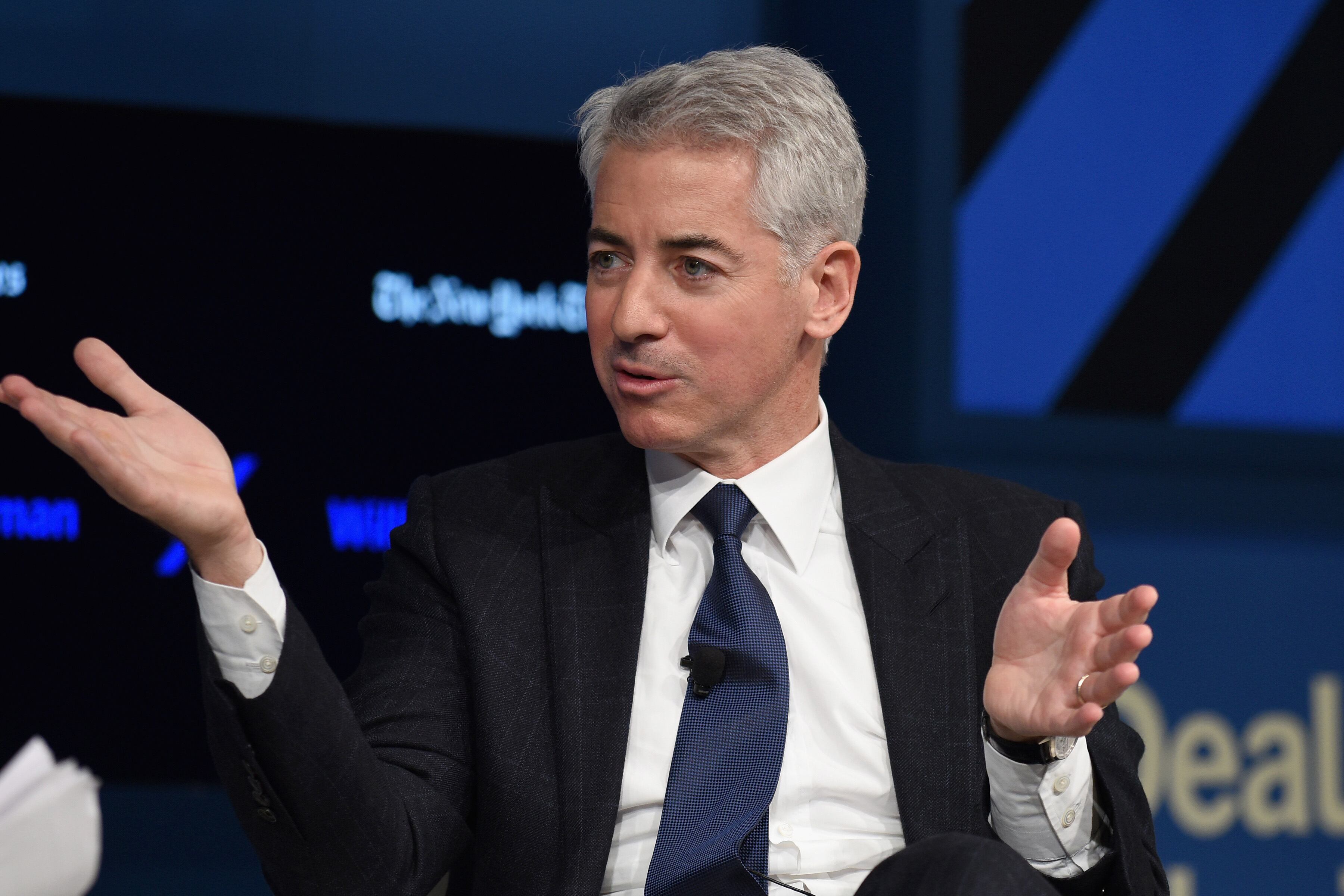 NEW YORK, NY - NOVEMBER 10:  CEO and Portfolio Manager Pershing Square Capital Management L.P. William Ackman speaks at The New York Times DealBook Conference at Jazz at Lincoln Center on November 10, 2016 in New York City.  (Photo by Bryan Bedder/Getty Images for The New York Times )
