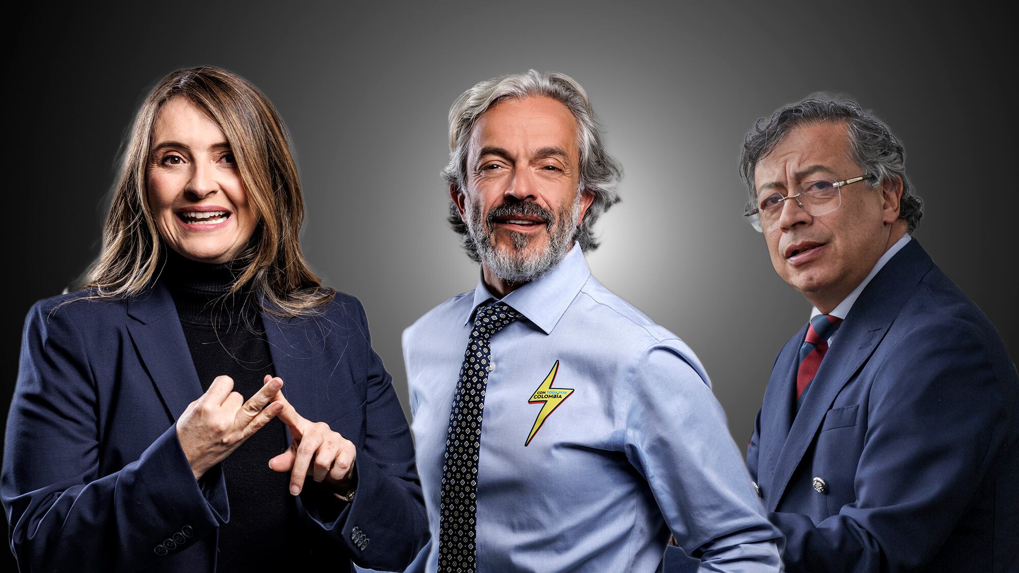 Paloma Valencia, Juan Daniel Oviedo., Gustavo Petro