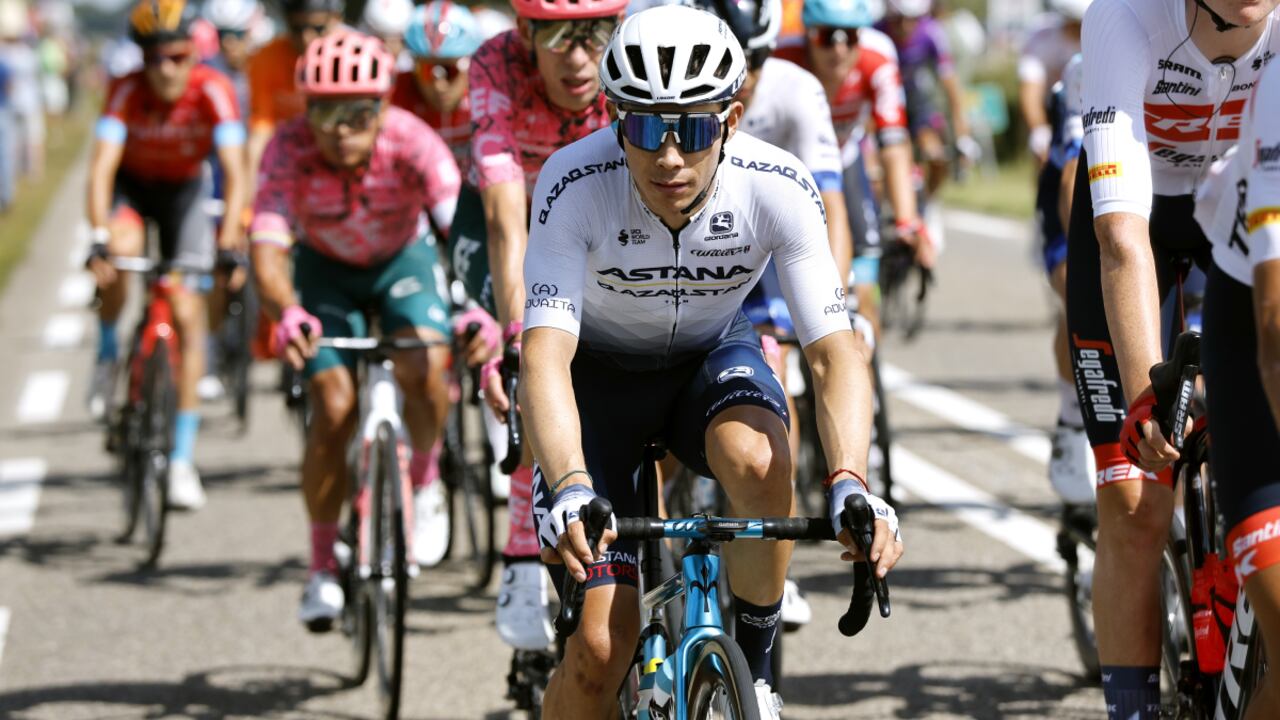 BREDA, NETHERLANDS - AUGUST 21: Miguel Ángel López Moreno of Colombia and Team Astana – Qazaqstan competes during the 77th Tour of Spain 2022, Stage 3 a 193,2km stage from Breda to Breda / #LaVuelta22 / #WorldTour / on August 21, 2022 in Breda, Netherlands. (Photo by Bas Czerwinski/Getty Images)