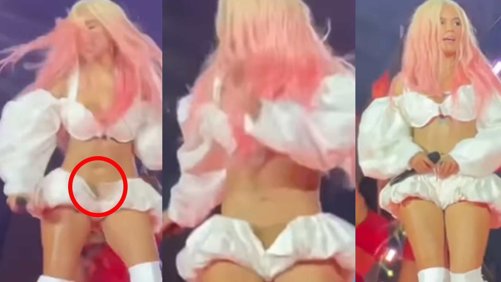 Todo ocurrió mientras interpretaba la canción ‘Cairo’.