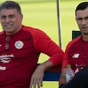 Luis Fernando Suárez y Jhon Jairo Bodmer en la selección de Costa Rica