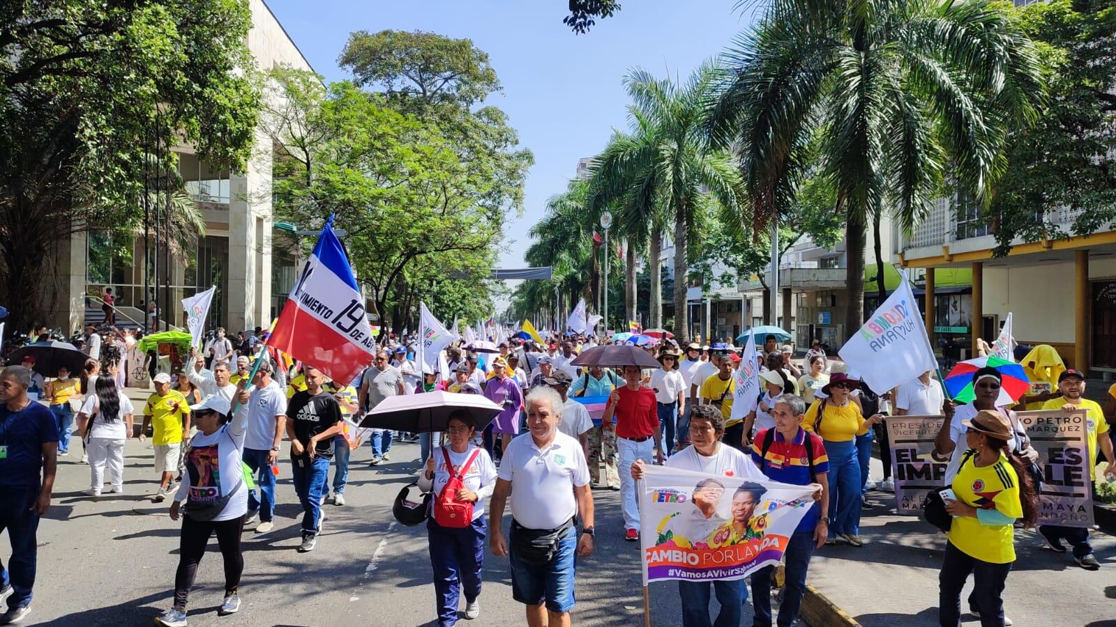 Protestas de este 8 de febrero en Colombia.