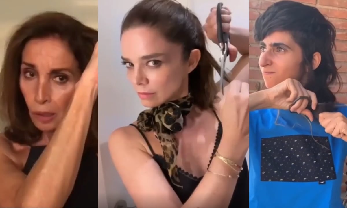 La actriz colombiana se unió a la protesta simbólica junto a otras artistas en España.