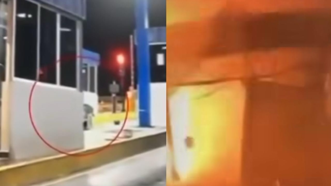 El video revela el momento exacto en que la moto es dejada en el sitio, antes de que se active el explosivo.