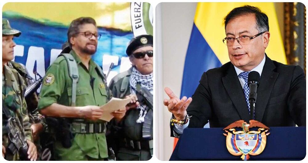 Iván Márquez y el presidente Gustavo Petro