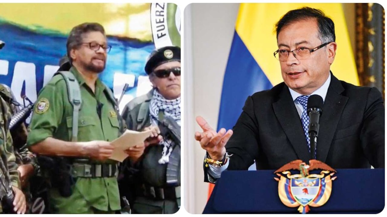 Iván Márquez y el presidente Gustavo Petro