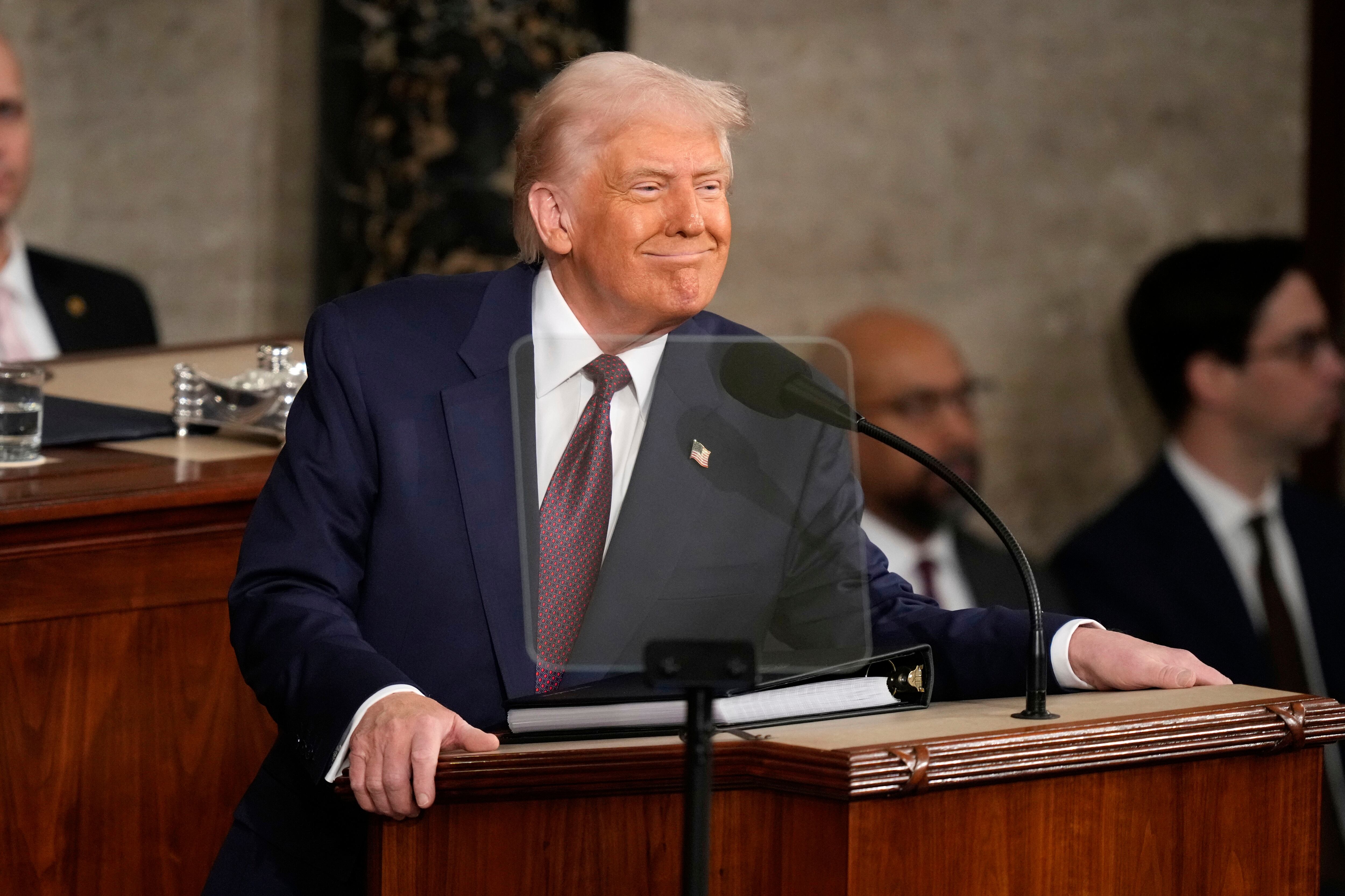 Donald Trump da su discurso de la Unión ante el Congreso de Estados Unidos