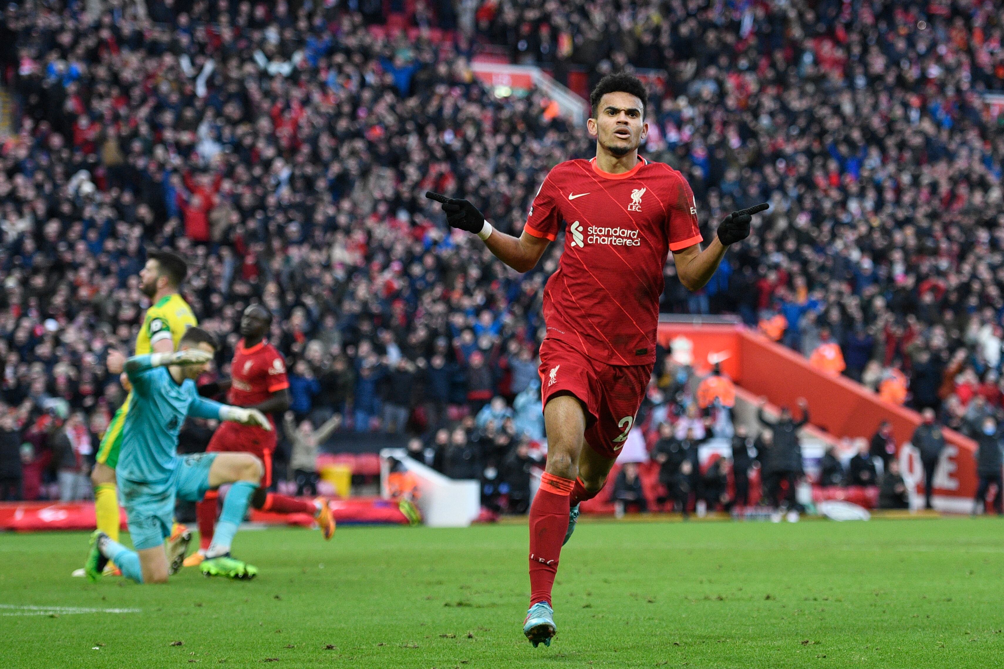 Luis Díaz debutó con gol en Liverpool