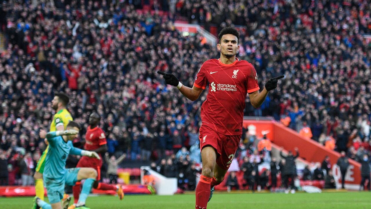Luis Díaz debutó con gol en Liverpool