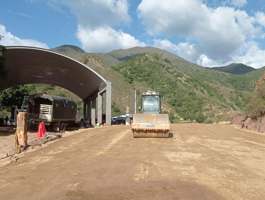 Así está actualmente la vía.