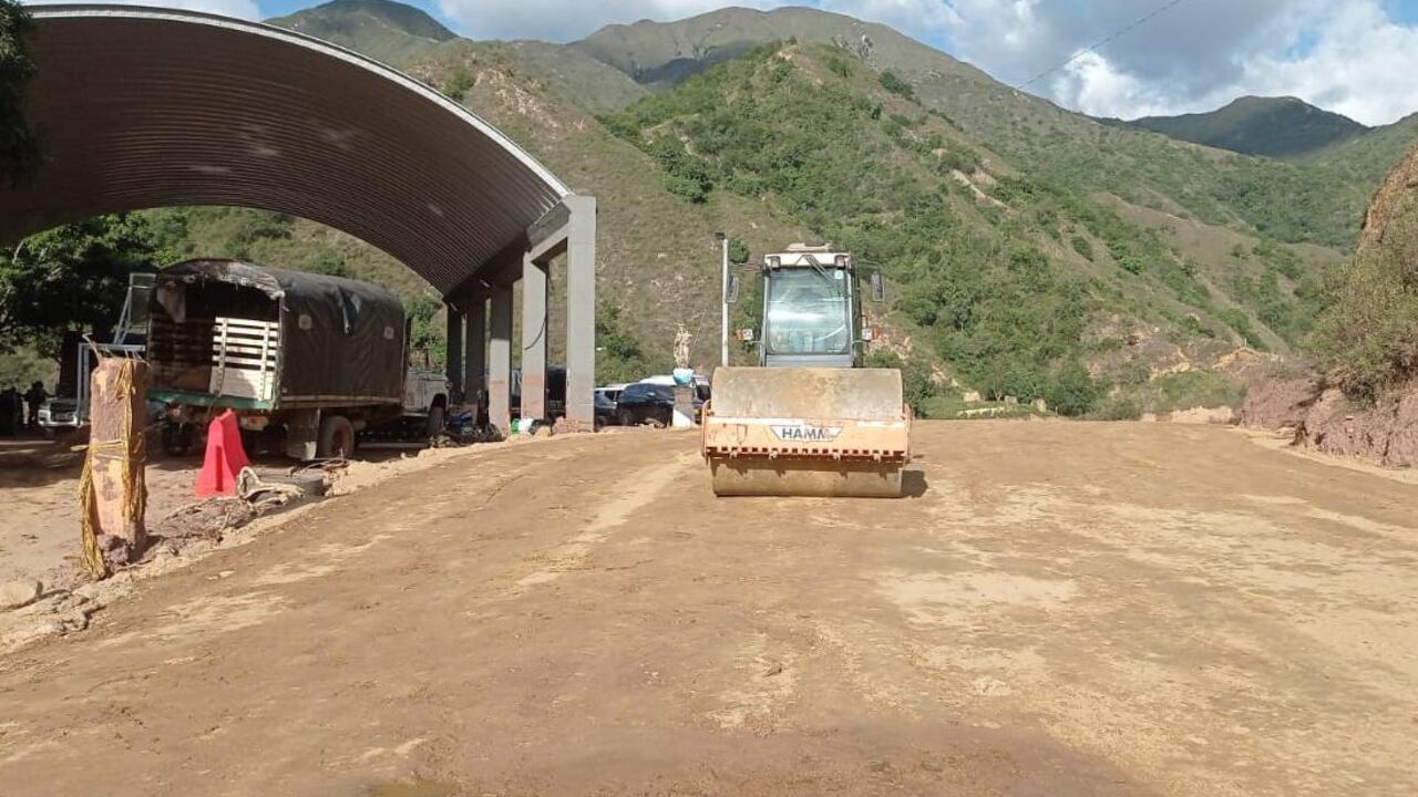 Así está actualmente la vía.