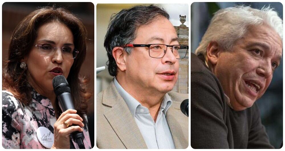 Viviane Morales, Gustavo Petro y Carlos Alonso Lucio.