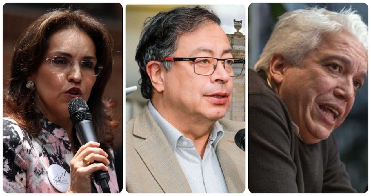 Viviane Morales, Gustavo Petro y Carlos Alonso Lucio.
