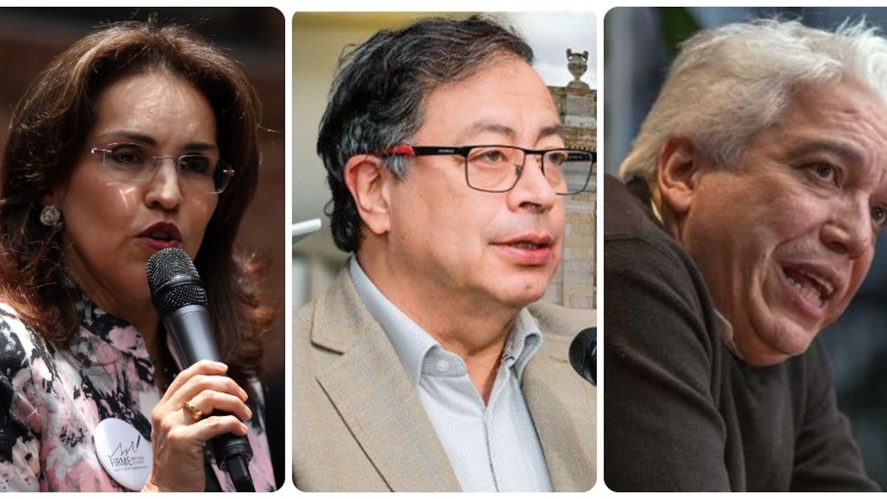Viviane Morales, Gustavo Petro y Carlos Alonso Lucio.