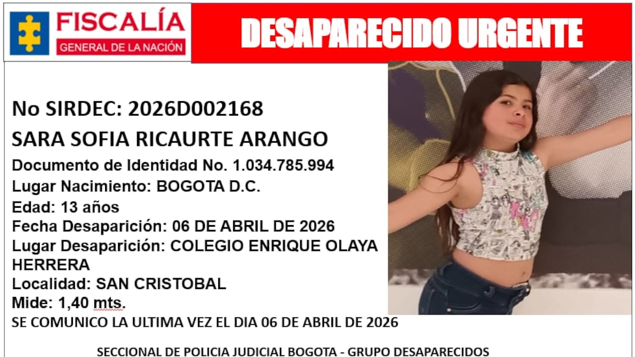 Niña de 13 años desaparecida en San Cristóbal
