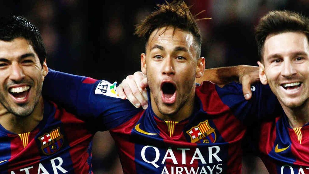 Los buenos tiempos del Barcelona: Suarez, Neymar y Messi.