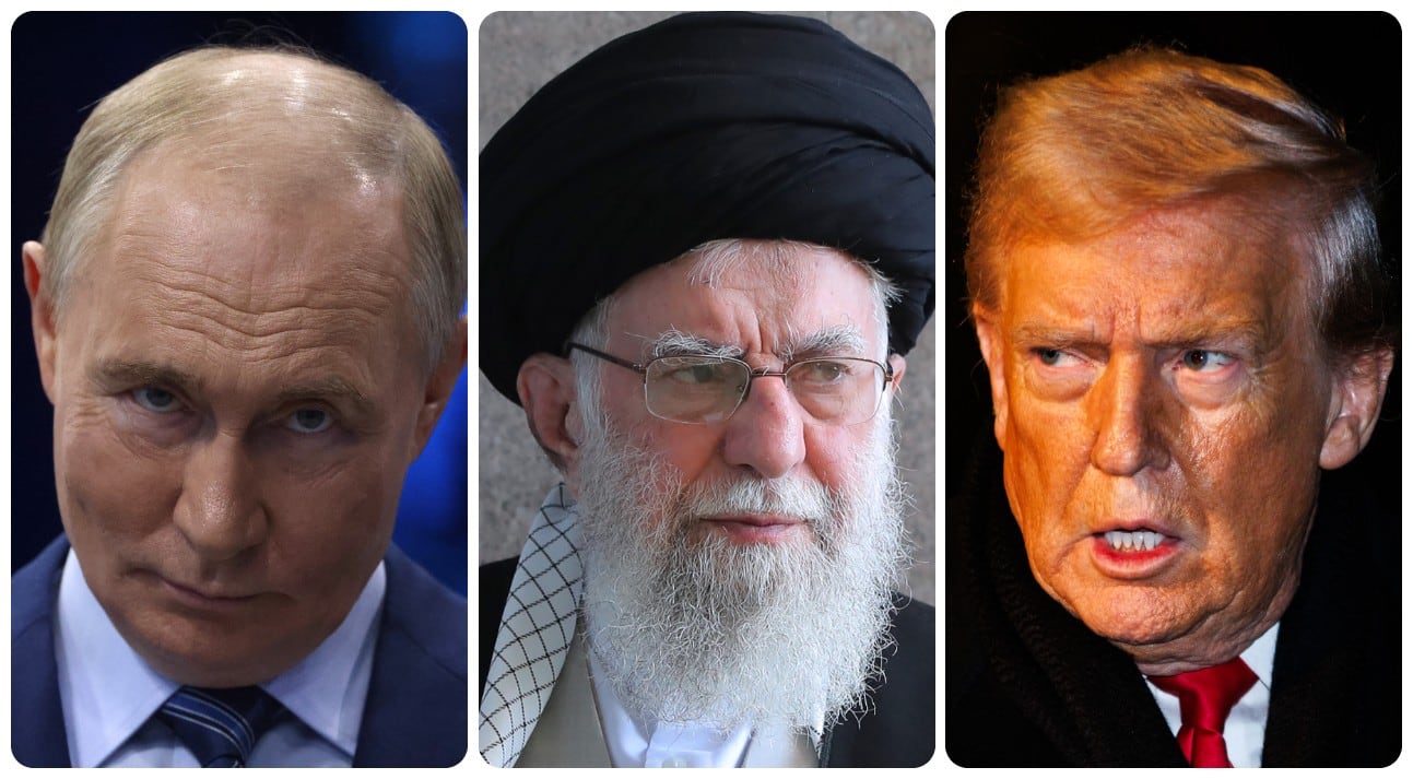Vladimir Putin, Ali Jamenei y Donald Trump
