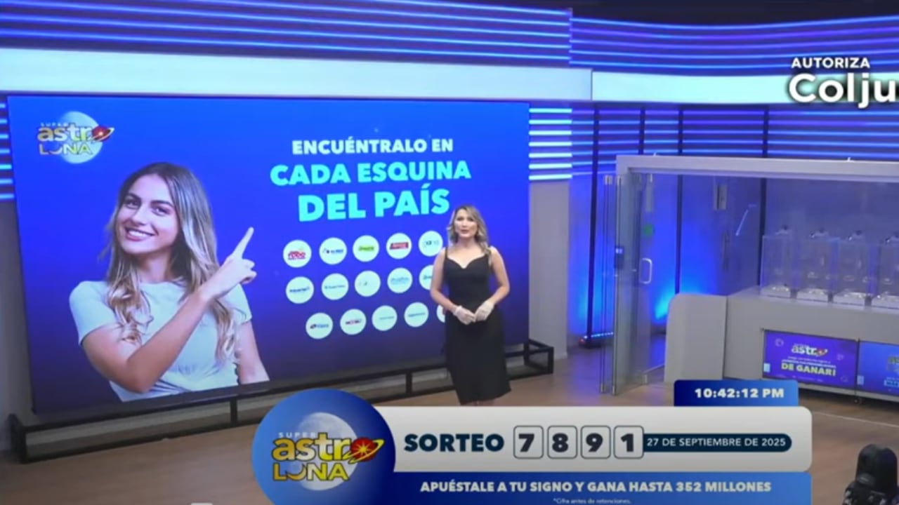 Super Astro Luna, del 27 de septiembre de 2025. Estos fueron los resultados del sorteo 7891.