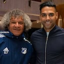 Falcao García junto a su nuevo técnico, Alberto Gamero
