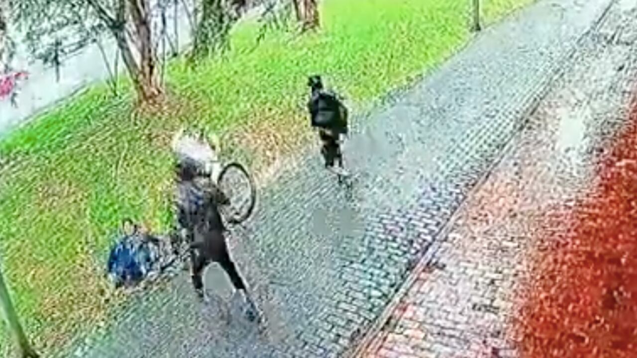 Momento exacto del robo.