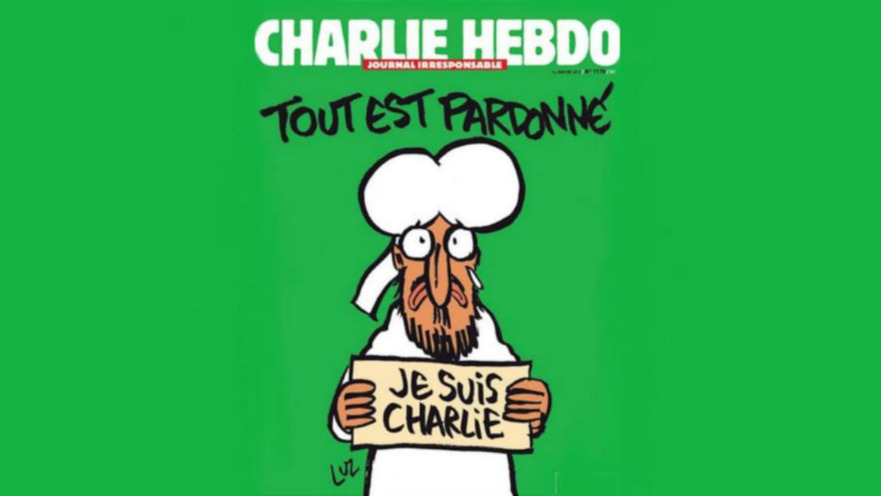 Está es la portada que presentará el semanario Charlie Hebdo en su próxima edición.