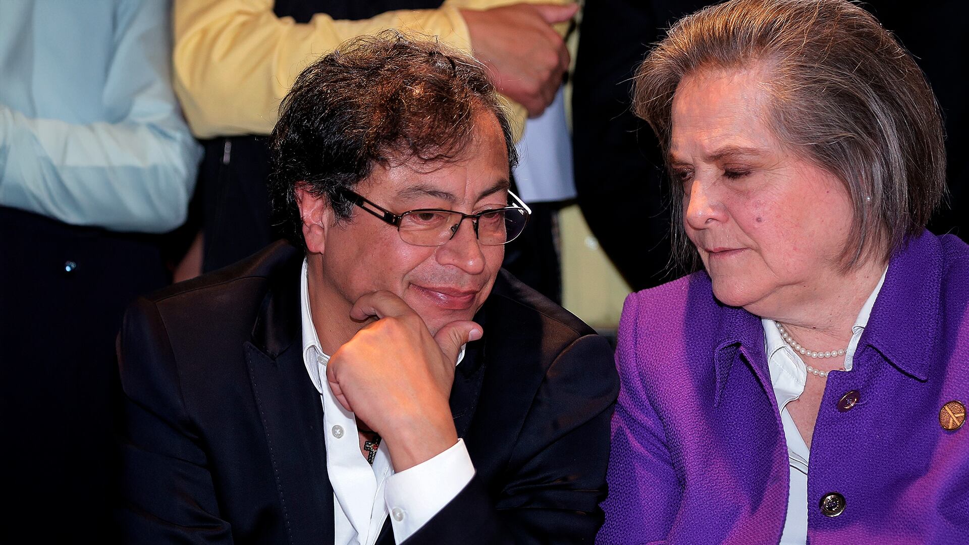 El presidente, Gustavo Petro, y Clara López Obregón, senadora colombiana