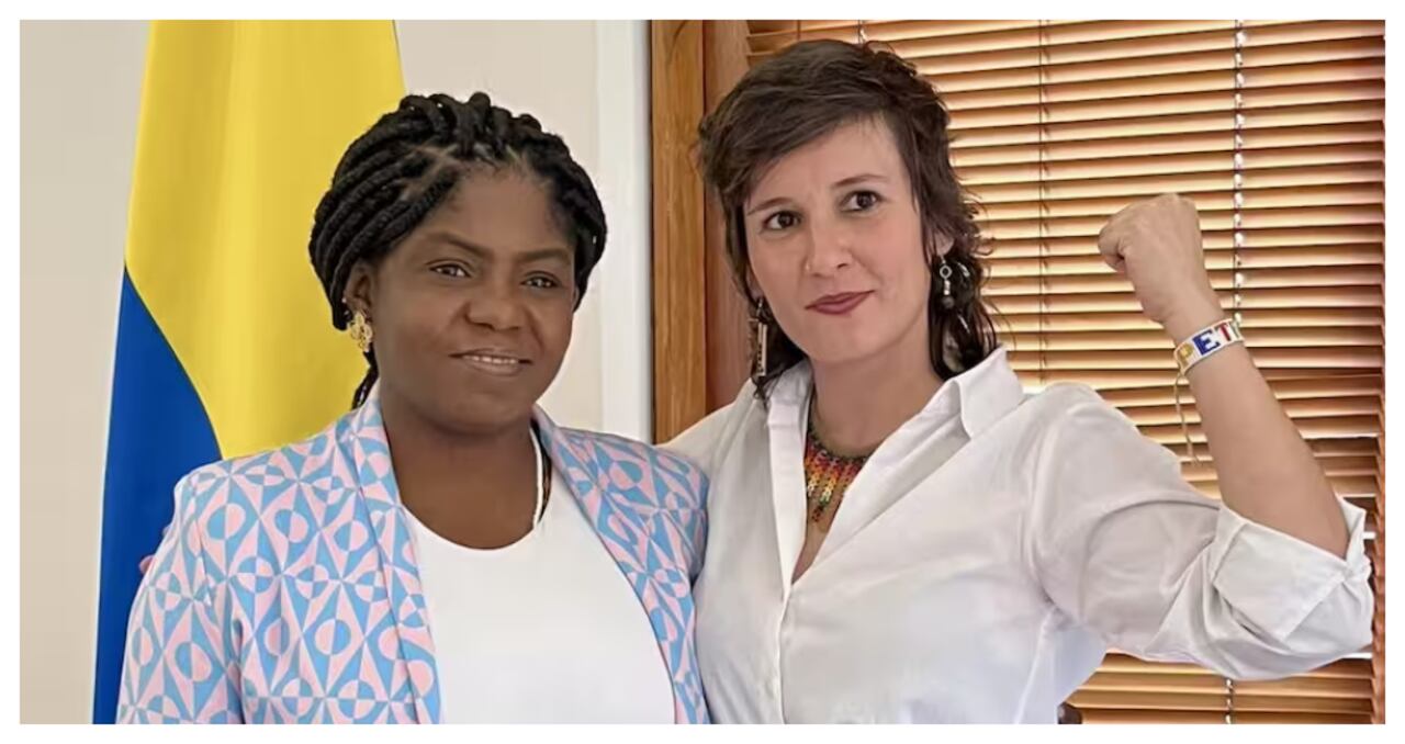 La vicepresidenta Francia Márquez y la viceministra de la Mujer, Tamara Ospina