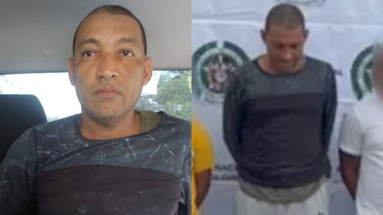 Alias 5-7 en el momento en el que fue capturado por la Policía.