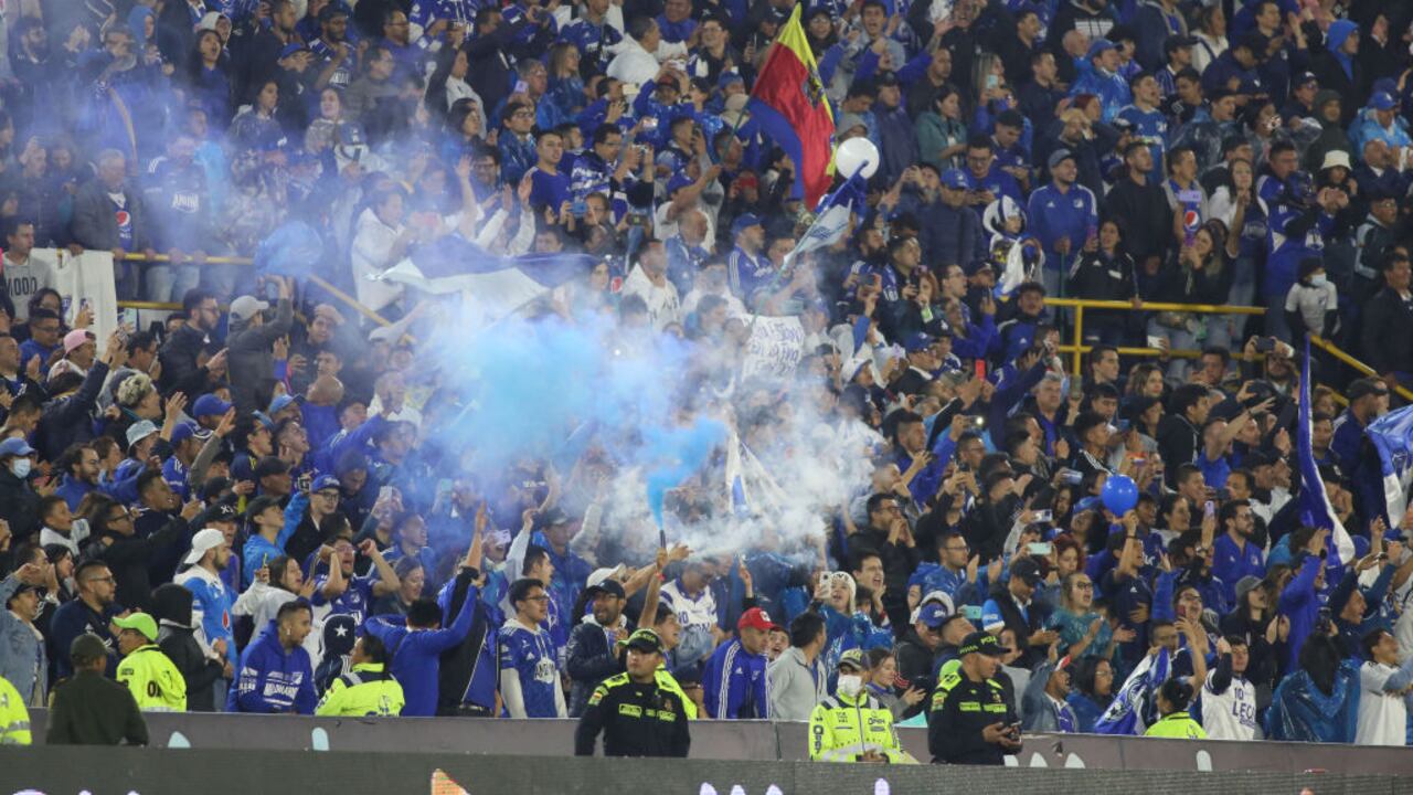 Hinchas de Millonarios después del título ante Nacional.