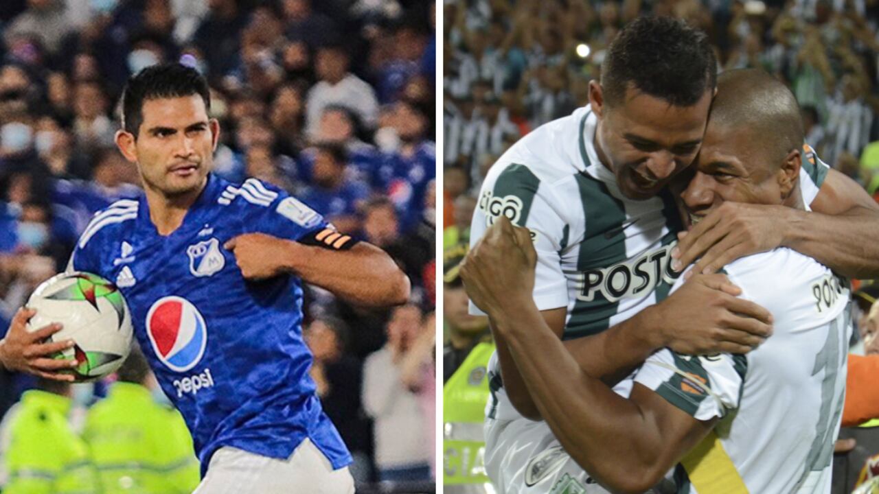 Mackalister Silva (Millonarios) y Macnelly Torres (Nacional).