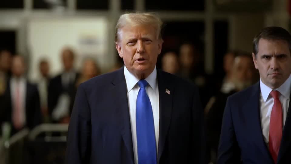 Donald Trump hace su aparición en histórico juicio en Nueva York