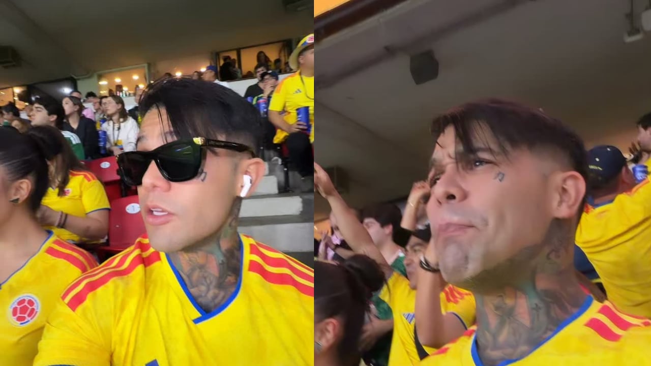 La eufórica reacción de Yeferson Cossio desde el estadio.