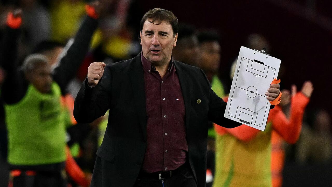 Néstor Lorenzo y algunos jugadores de la Selección Colombia.