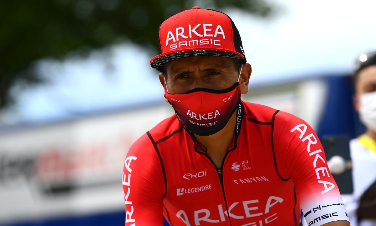 LAUSANNE, SWITZERLAND - JULY 09: Nairo Alexander Quintana Rojas of Colombia and Team Arkéa - Samsic prior to the 109th Tour de France 2022, Stage 8 a 186,3km stage from Dole to Lausanne - Côte du Stade olympique 602m / #TDF2022 / #WorldTour / on July 09, 2022 in Lausanne, Switzerland. (Photo by Getty Images/Tim de Waele)
