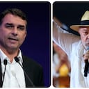 Flavio Bolsonaro y Luiz Inácio Lula da Silva