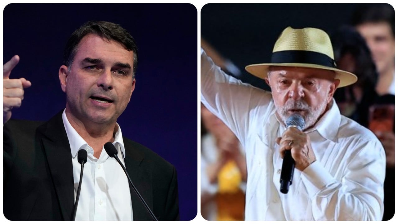 Flávio Bolsonaro y Luiz Inácio Lula da Silva