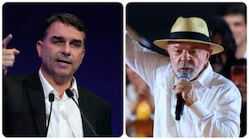 Flavio Bolsonaro y Luiz Inácio Lula da Silva