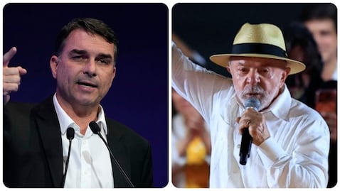 Flavio Bolsonaro y Luiz Inácio Lula da Silva
