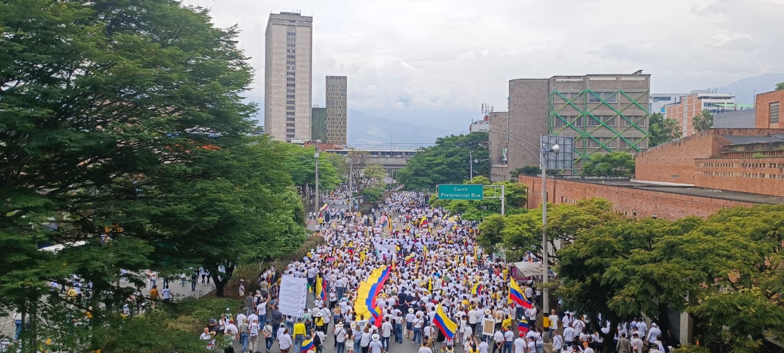 Marchas en apoyo al expresidente Álvaro Uribe en Medellín